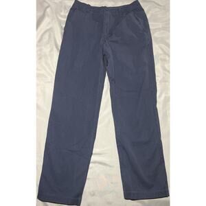LL Bean Ripstop Chino Pants Mens 34x34 (Fits Like 32) Blue 100% Cotton Hiking